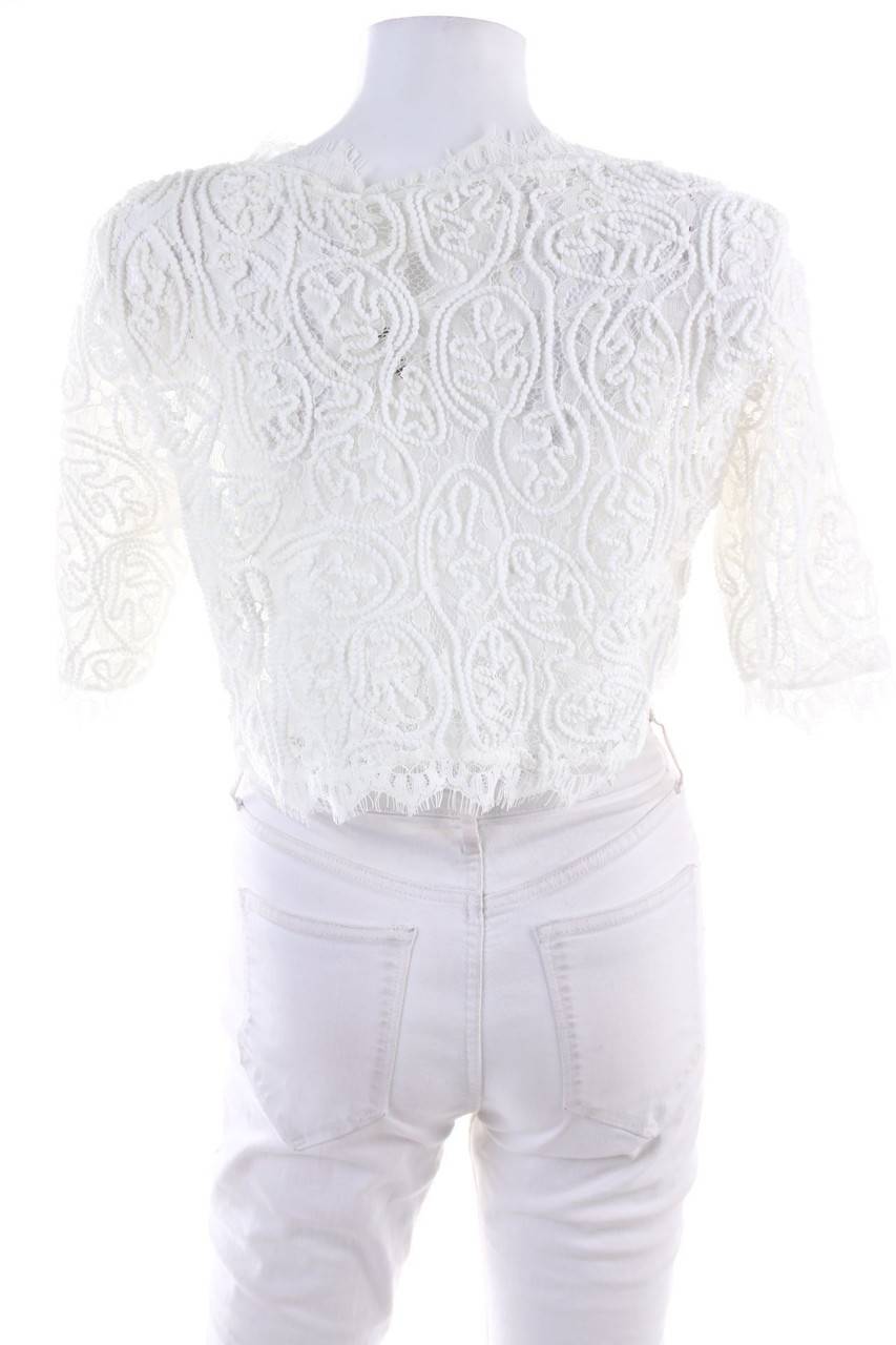 Carou Ohne Label Kurzarm-Shirt aus Spitze 50% Rabatt mit kostenlosem Versand