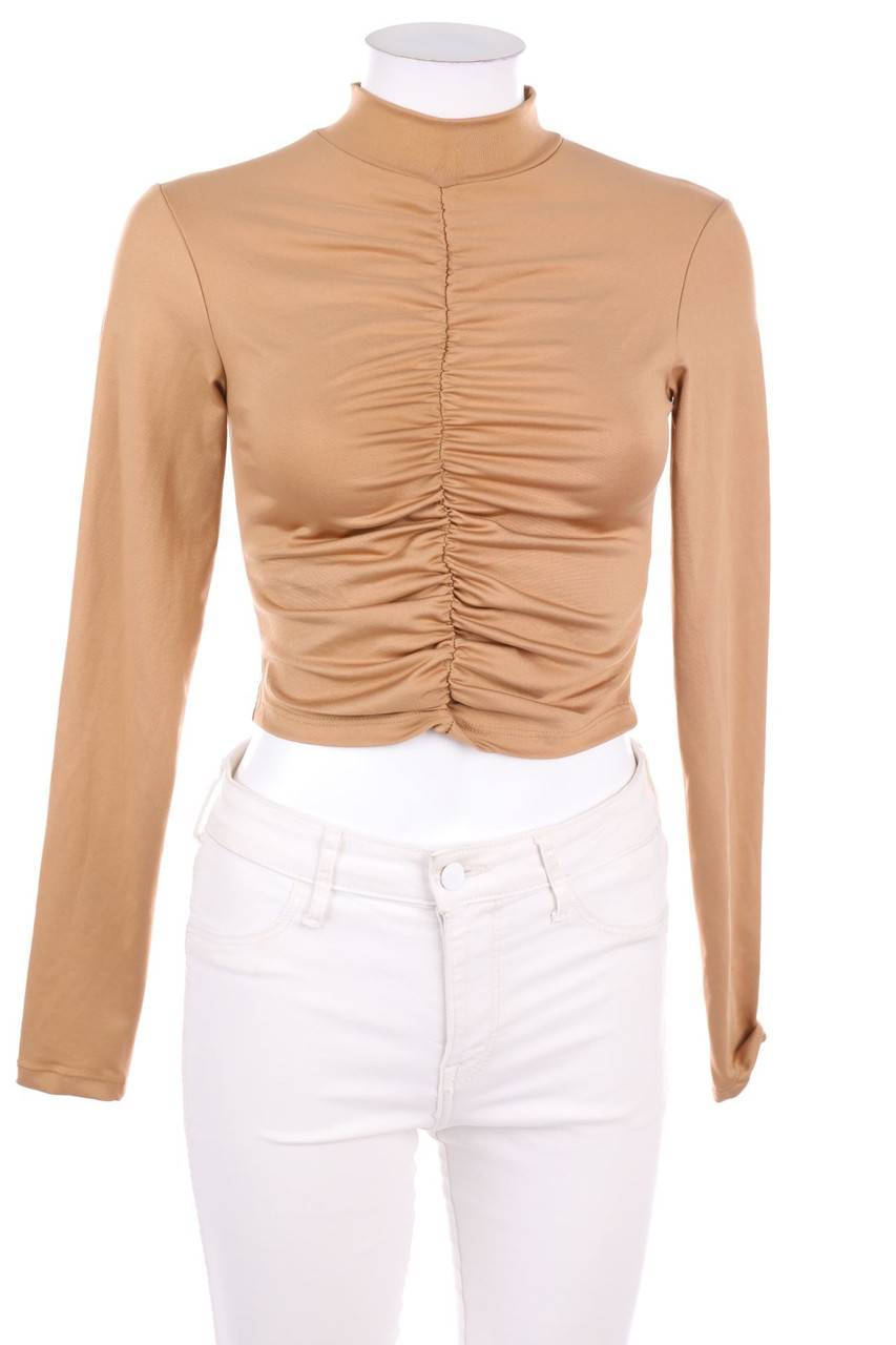 Carou AMISU Cropped-Longsleeve-Shirt mit Raffungen Rabatt