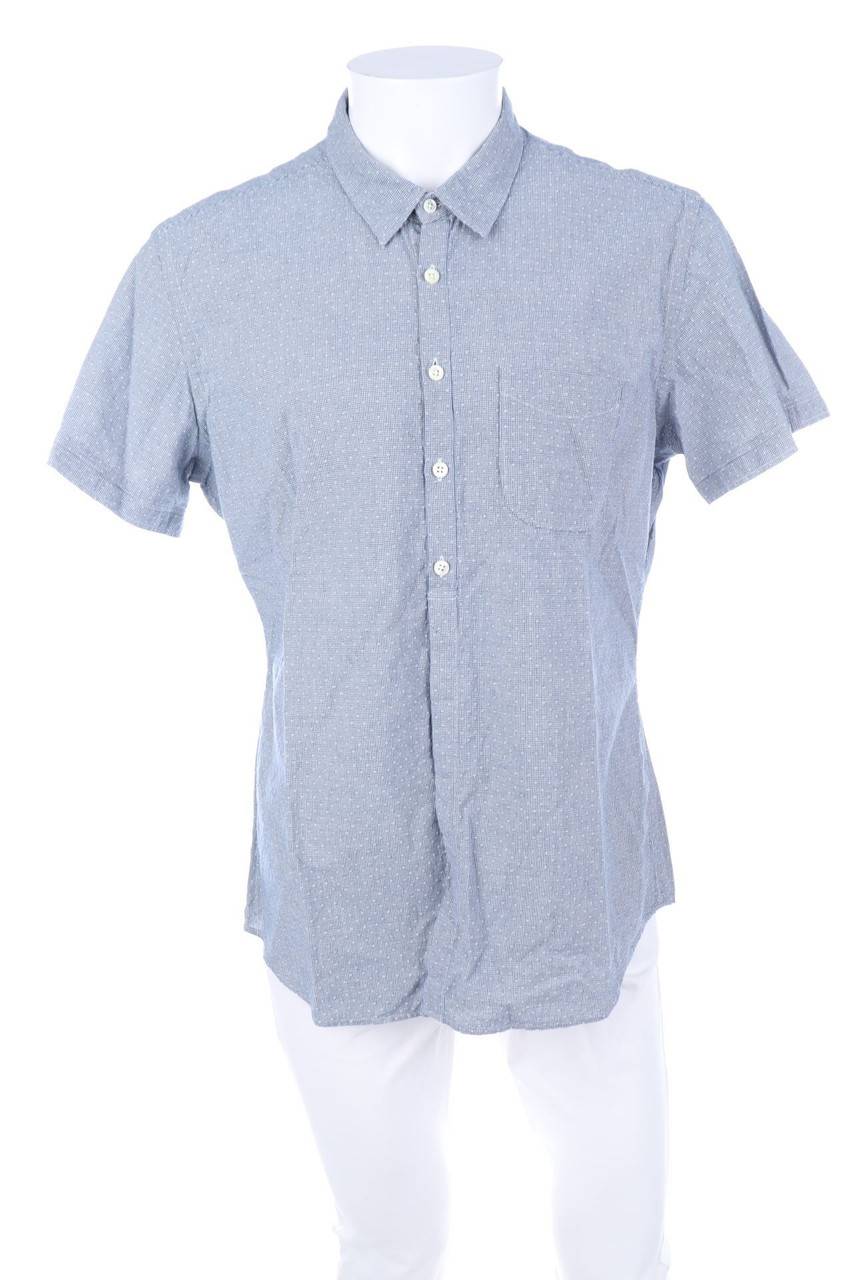 Carou Glanshirt Kurzarm-Hemd aus Baumwolle Tägliche Deals