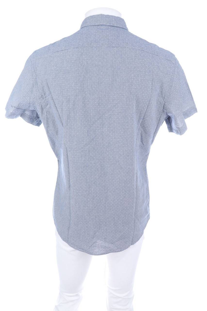 Carou Glanshirt Kurzarm-Hemd aus Baumwolle Tägliche Deals
