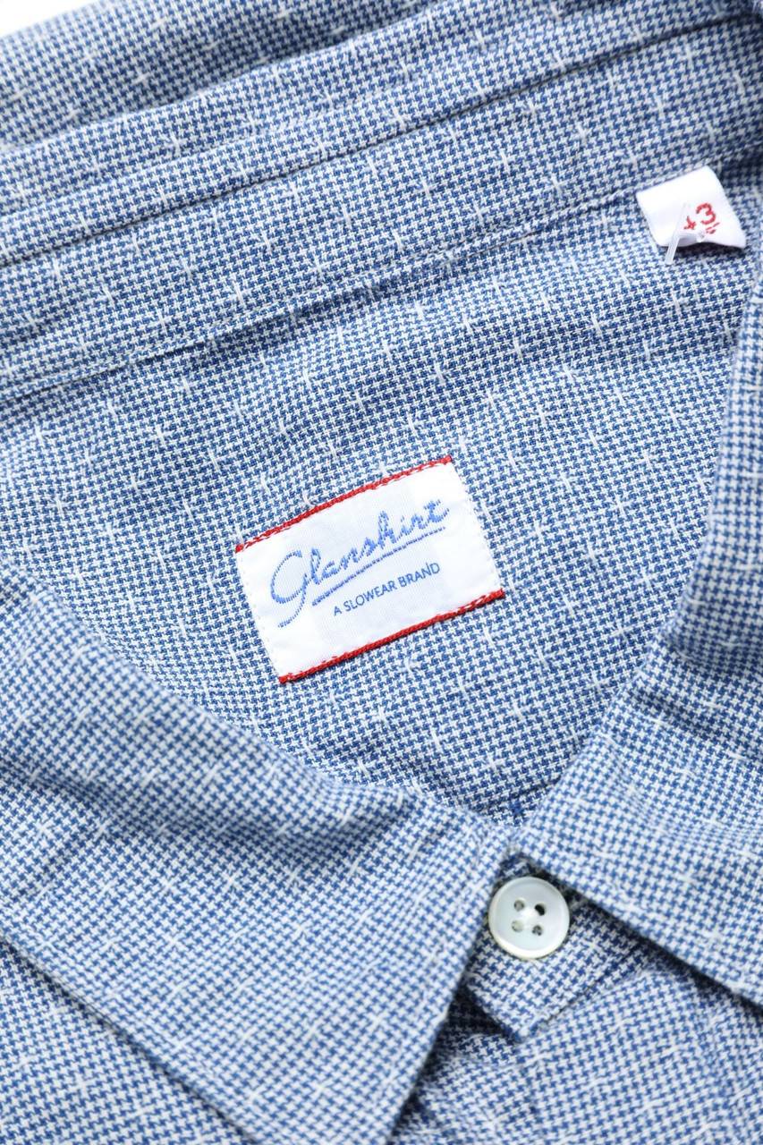 Carou Glanshirt Kurzarm-Hemd aus Baumwolle Tägliche Deals