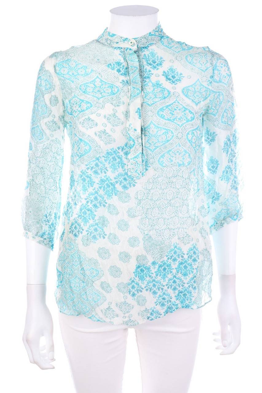 Carou Massimo Dutti Seiden-Bluse mit floralem Muster Bis zu 65% Rabatt
