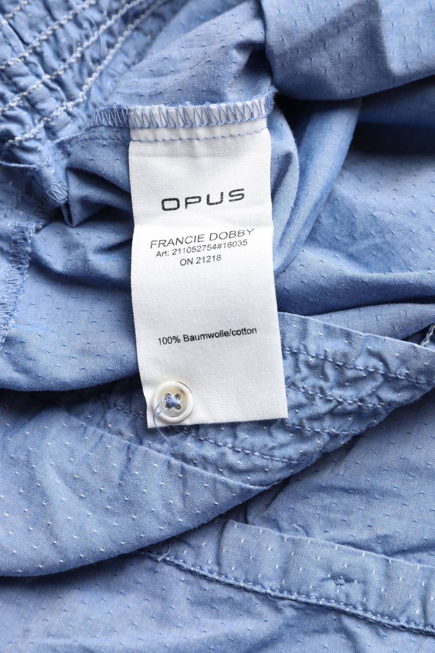 Carou OPUS Kurzarm-Bluse mit Smok-Details Kostenloser Versand international