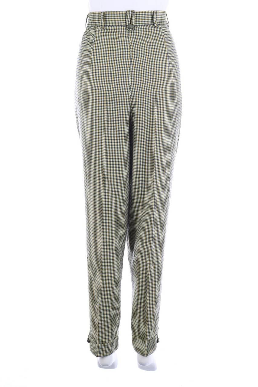 Carou VINTAGE Karo-Hose mit Wolle Tägliche Deals