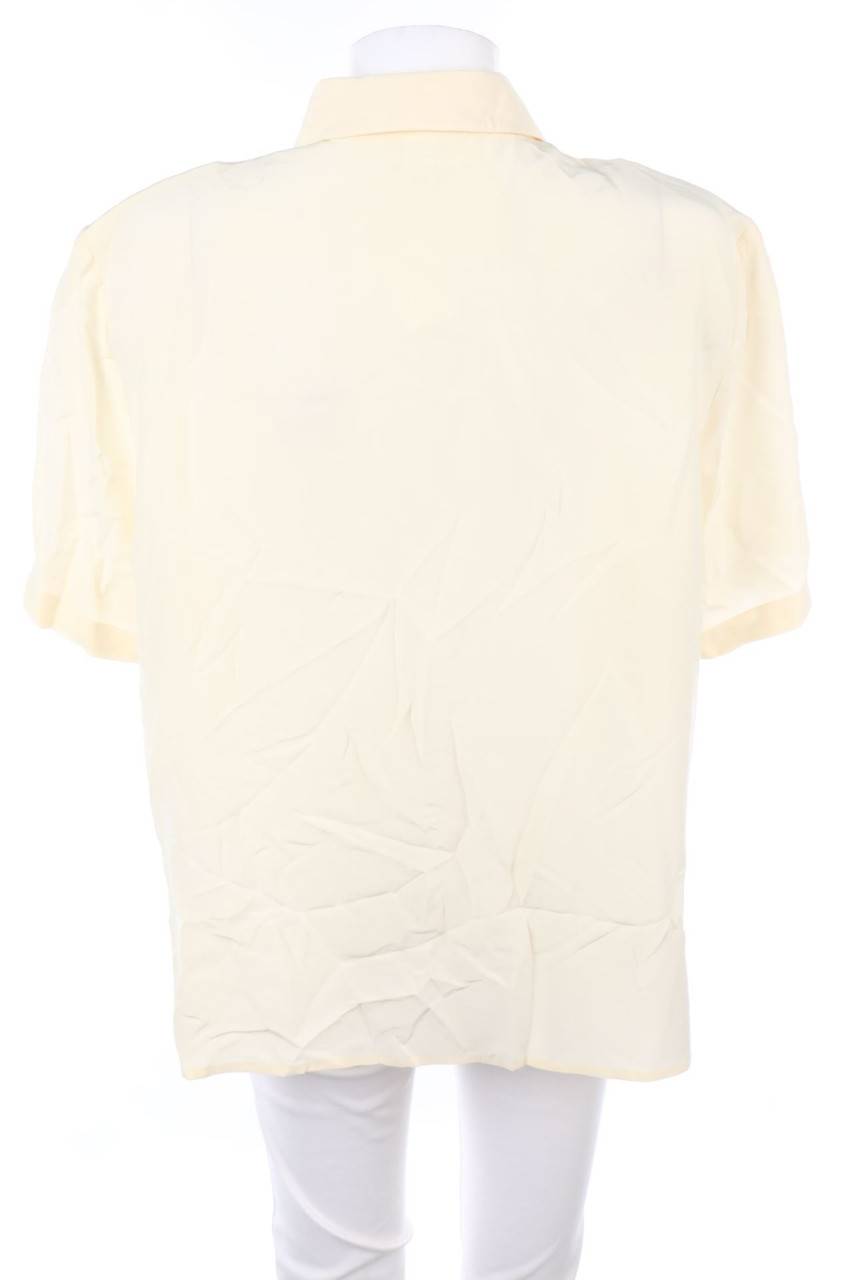 Carou VINTAGE Seiden-Hemd-Bluse mit kurzem Ärmel Letzter Tag
