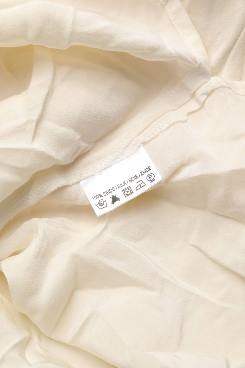 Carou VINTAGE Seiden-Hemd-Bluse mit kurzem Ärmel Letzter Tag