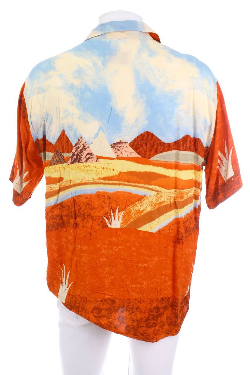 Carou VINTAGE Kurzarm-Hemd mit Print Kostenloser Versand international