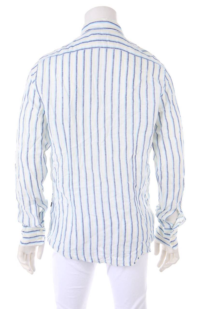 Carou BOSS HUGO BOSS Leinen-Hemd mit Streifen im Angebot