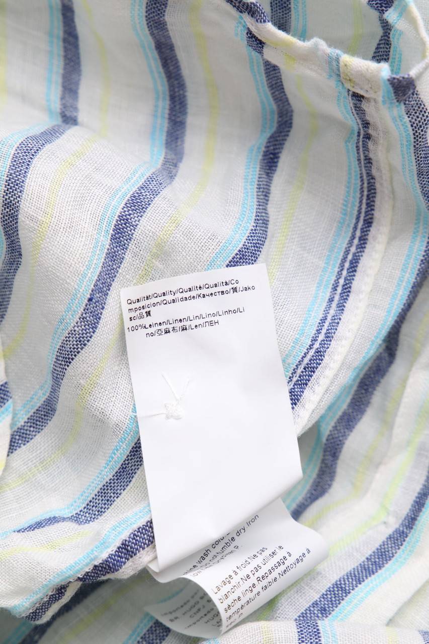Carou BOSS HUGO BOSS Leinen-Hemd mit Streifen im Angebot