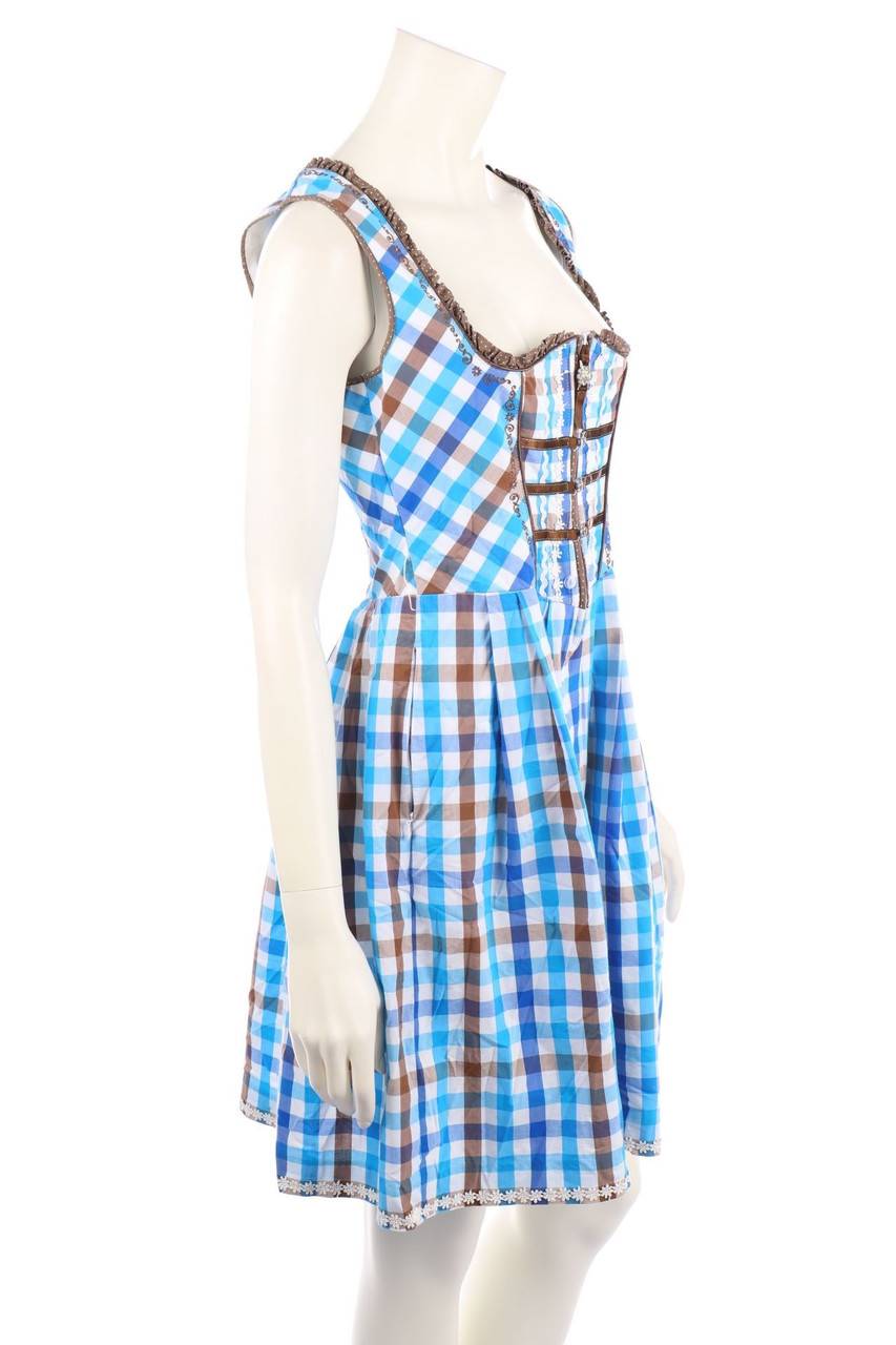 Carou Spieth & Wensky Dirndl mit Karo-Muster Große Rabatte