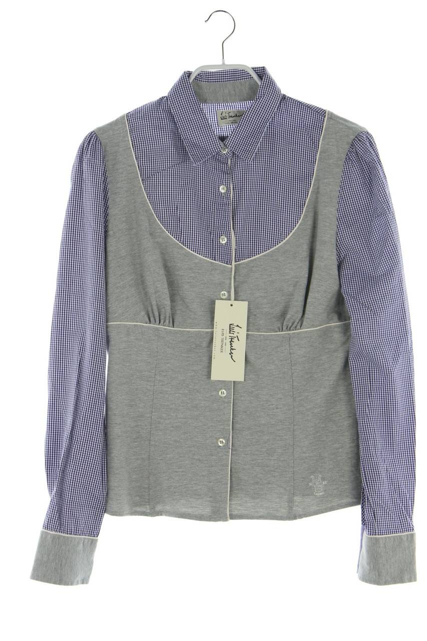 Carou LUIS TRENKER Hemd-Bluse aus Jersey mit Logo-Stickerei
