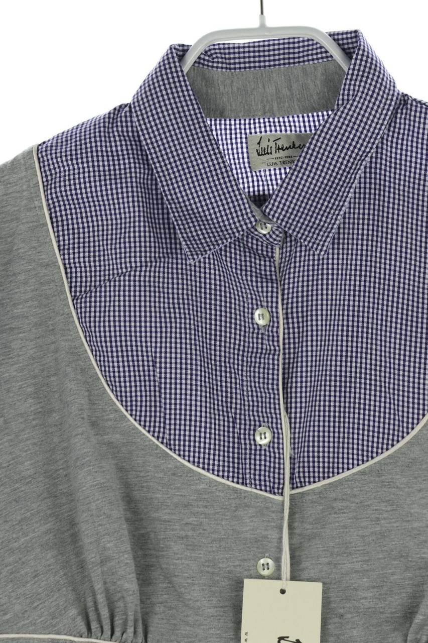 Carou LUIS TRENKER Hemd-Bluse aus Jersey mit Logo-Stickerei Tägliche Deals