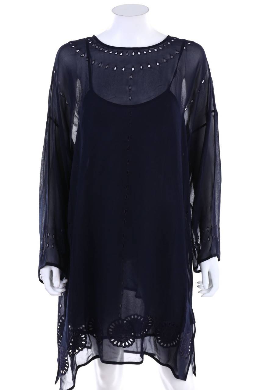 Carou IRIS & INK Chiffon-Shift-Kleid aus Lochspitze Tiefpreis