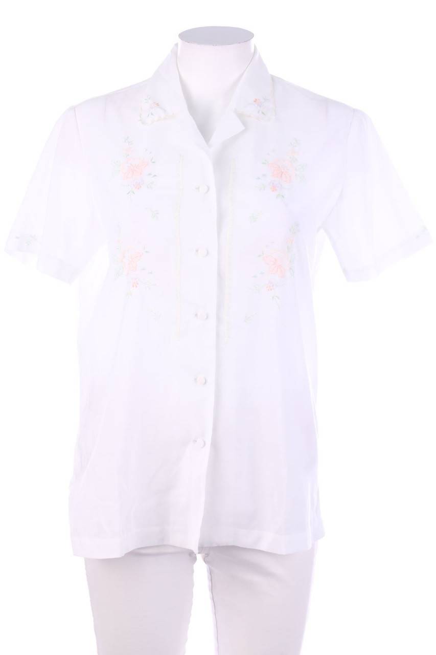 Carou VINTAGE Kurzarm-Bluse mit Stickereien Angebote