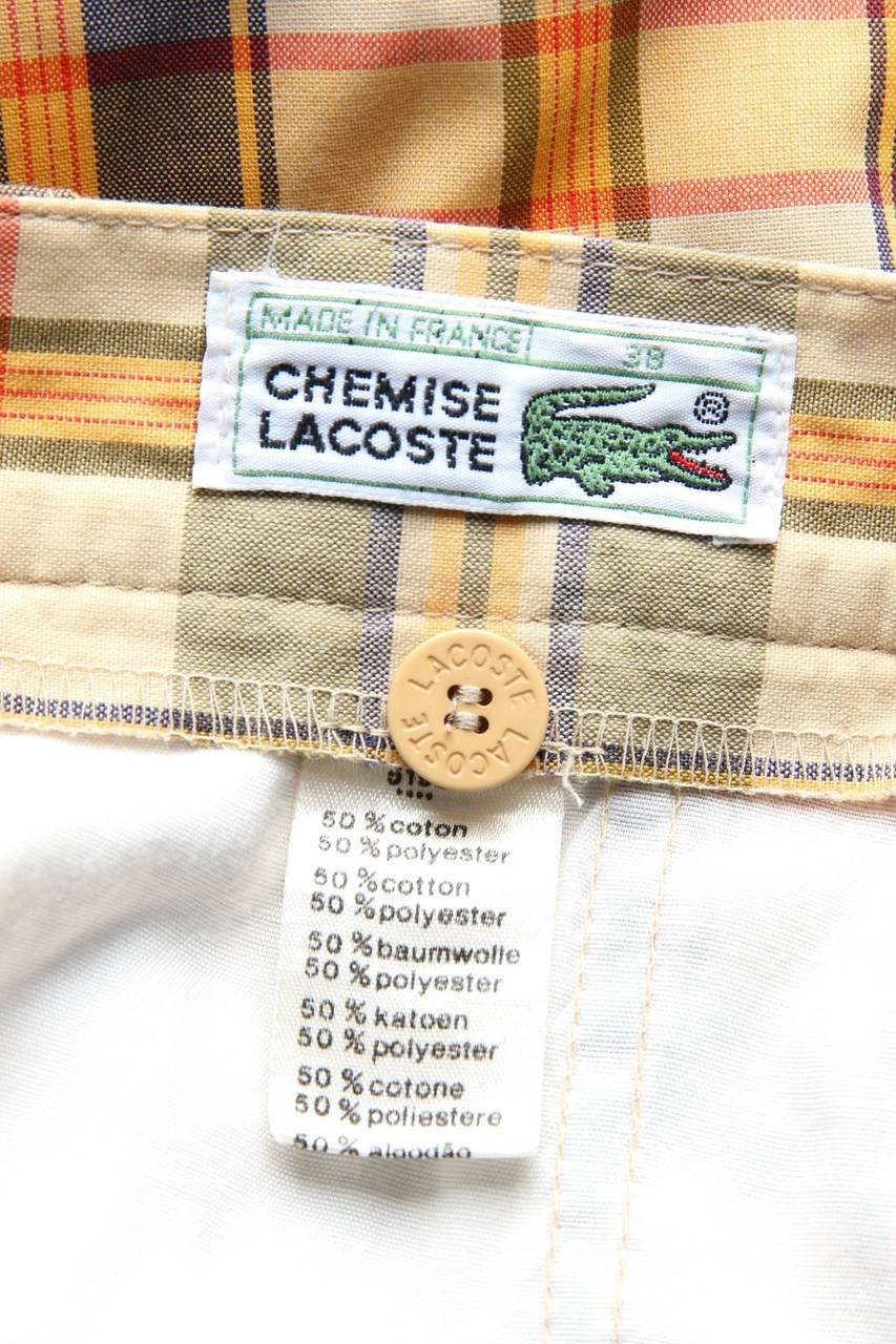 Carou CHEMISE LACOSTE Vintage-Bermuda-Shorts mit Karo-Muster Kostenloser Versand