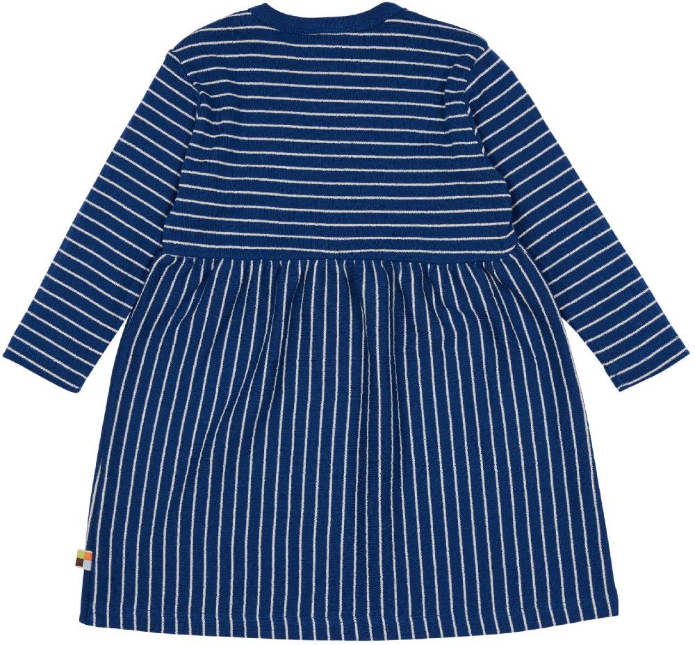 Loud Proud Kleid langarm gestreift mit Rippe Kostenloser Versand