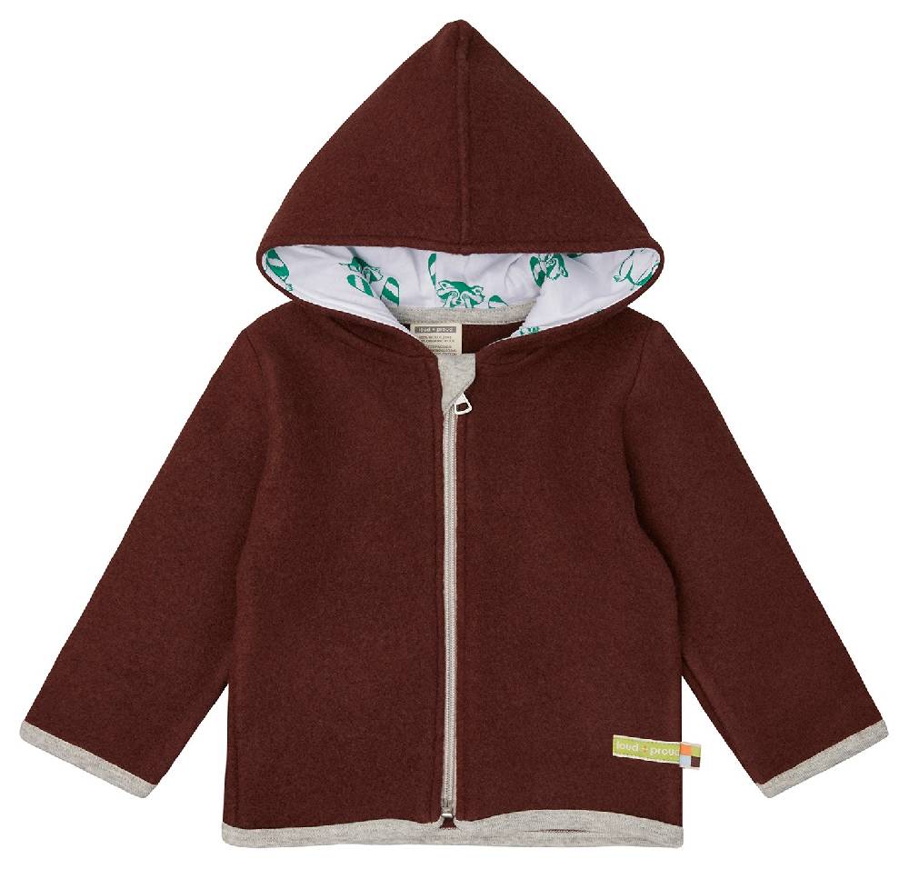 Loud Proud Wollfleece-Jacke mit Kapuze Limitierter Zeitrabatt