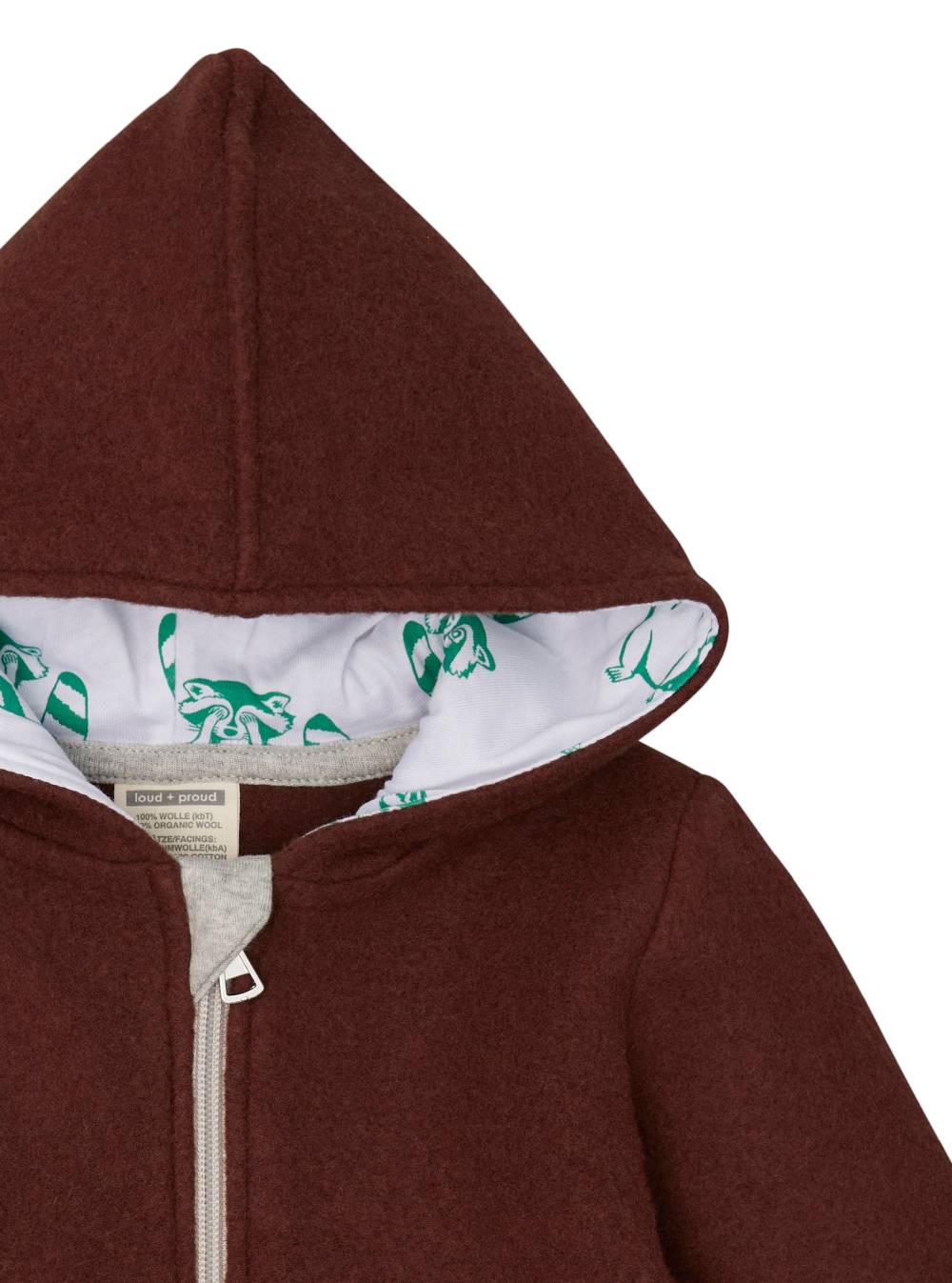 Loud Proud Wollfleece-Jacke mit Kapuze Limitierter Zeitrabatt