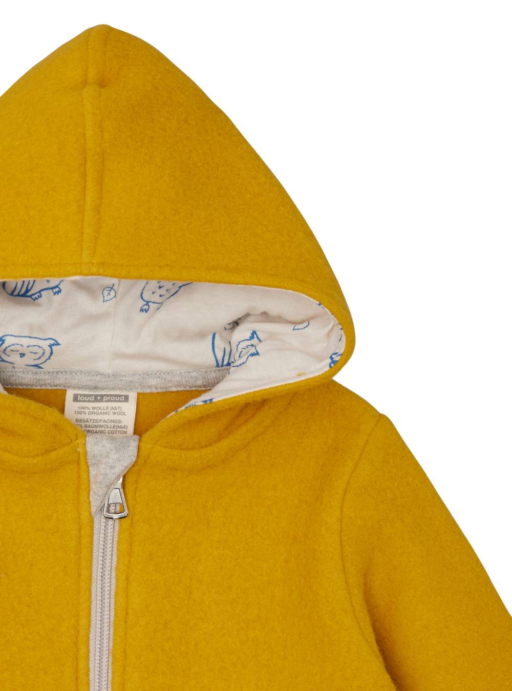 Loud Proud Wollfleece-Jacke mit Kapuze Vierteljährliche Förderung