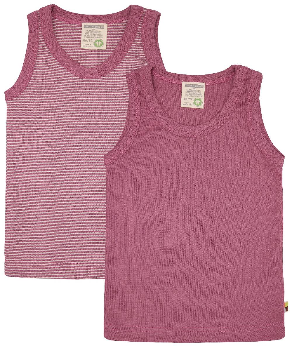 Loud Proud Doppelpack Unterhemden aus Feinripp im Angebot