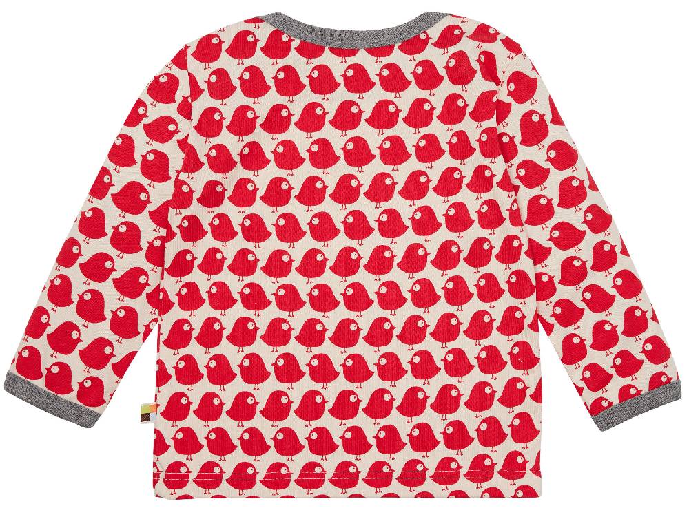 Loud Proud Shirt Langarm mit Druck Vögel Riesige Ersparnisse