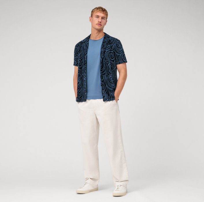 Oblymp Casual WirkT-Shirt, Rauchblau Clearance-Verkauf
