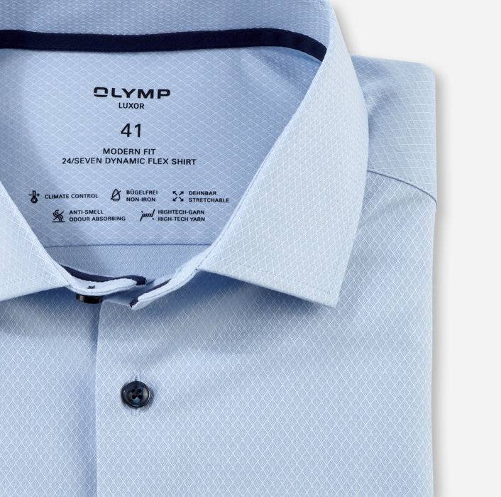 Oblymp Luxor 24/SevenBusinesshemd, modern fit, Global Kent, Bleu Black Friday Preise