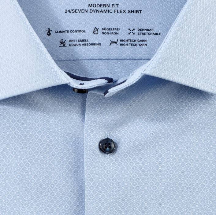 Oblymp Luxor 24/SevenBusinesshemd, modern fit, Global Kent, Bleu Black Friday Preise