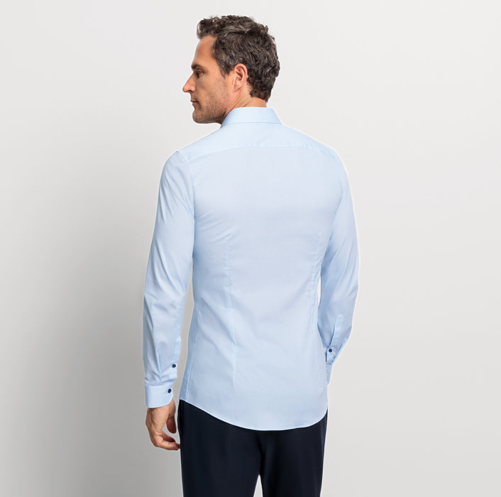 Oblymp No. SixBusinesshemd, super slim, Modern Kent, Bleu zollfrei