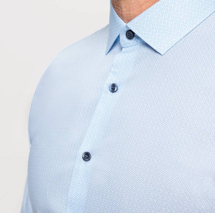 Oblymp No. SixBusinesshemd, super slim, Modern Kent, Bleu zollfrei