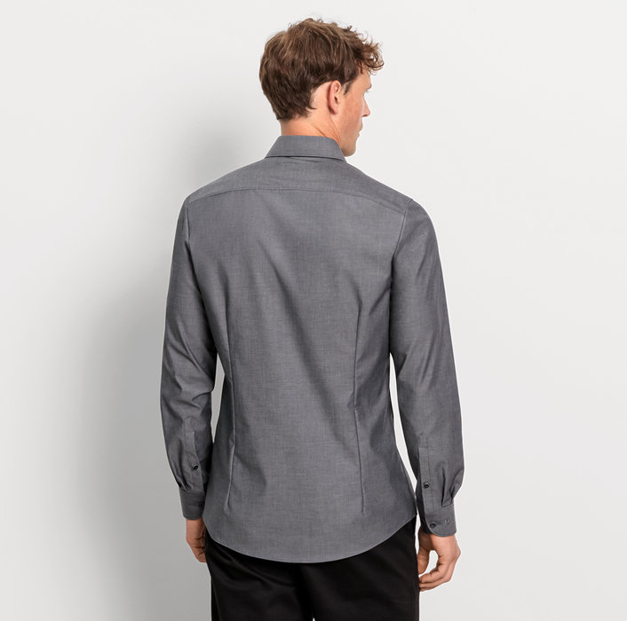 Oblymp Level FiveBusinesshemd, body fit, New York Kent, Graphit Meist gekauft