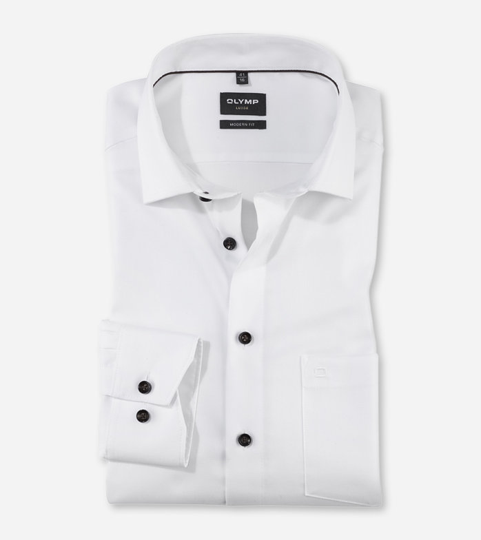 Oblymp LuxorBusinesshemd, modern fit, Global Kent, Weiß Exklusivangebot