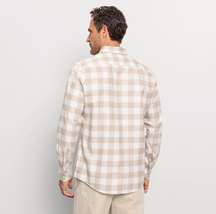Oblymp Casual, Freizeithemd, regular fit, Button-down, Beige Heißer Verkauf