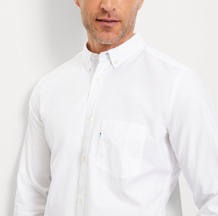 Oblymp Casual, Freizeithemd, regular fit, Button-down, Weiß Neueste Mode