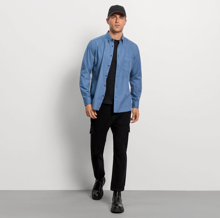 Oblymp Casual, Freizeithemd, regular fit, Button-down, Marine Letzte 2 Tage