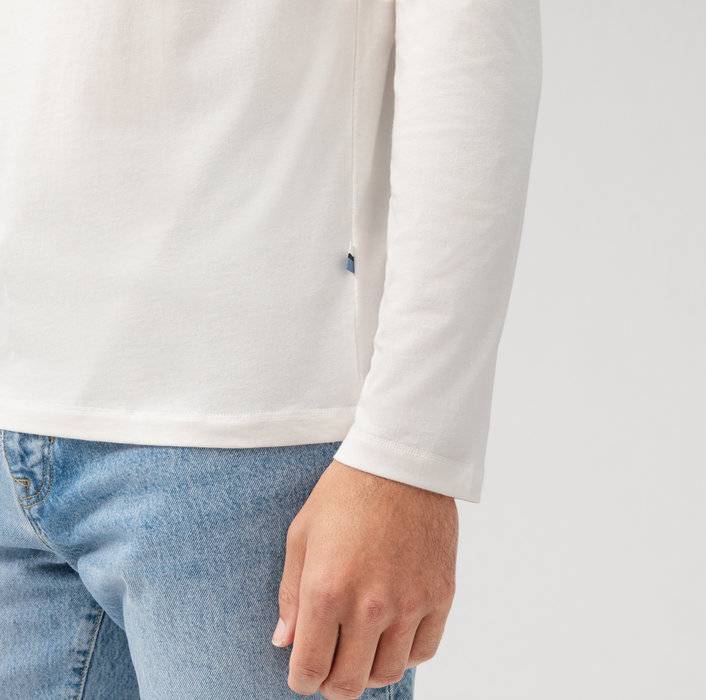 Oblymp Casual Wirk, Longsleeve, Off White Großer Ausverkauf