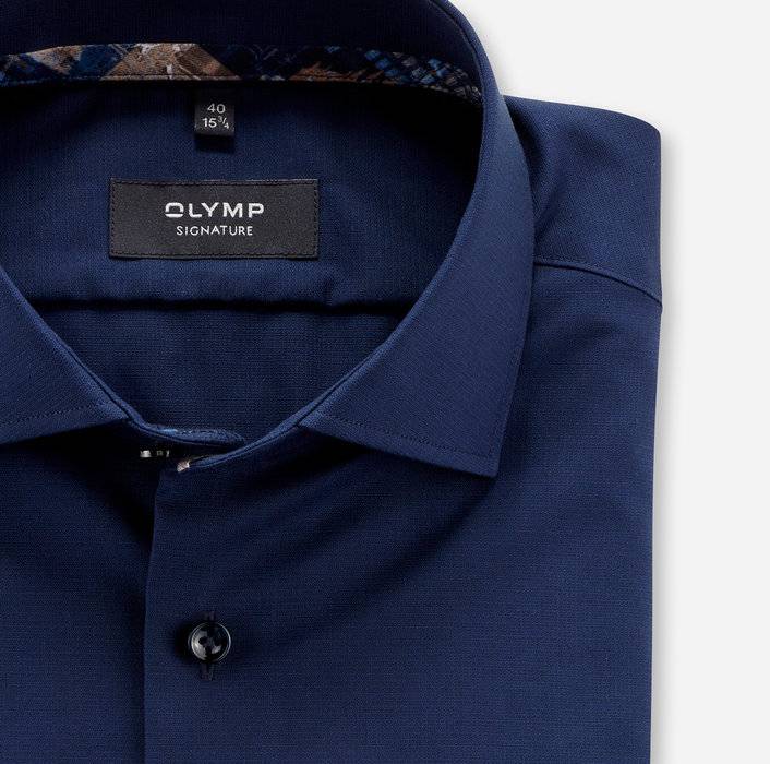 Oblymp SIGNATURE, Businesshemd, tailored fit, SIGNATURE Kent, Nachtblau Weihnachtsangebot