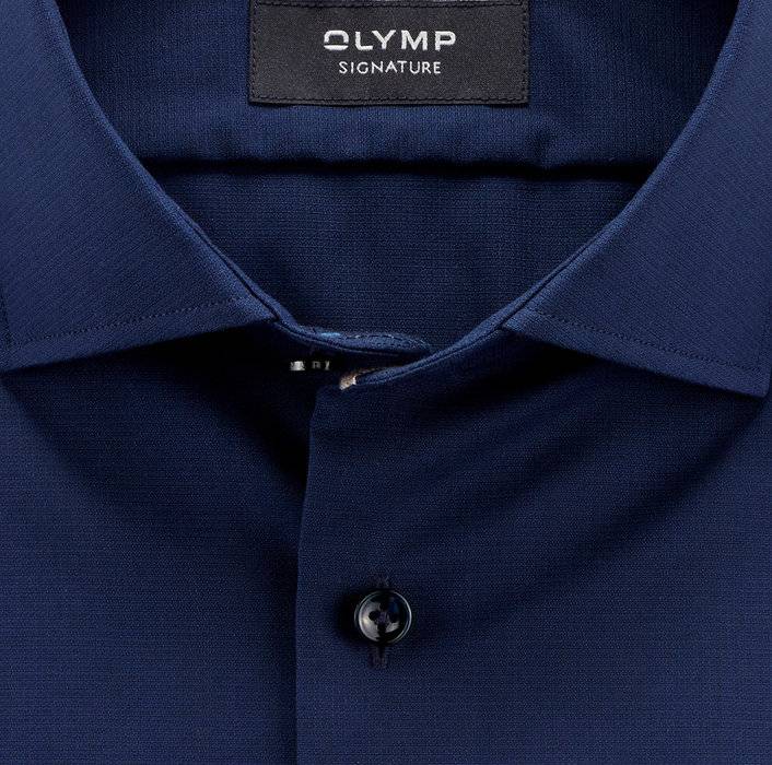 Oblymp SIGNATURE, Businesshemd, tailored fit, SIGNATURE Kent, Nachtblau Weihnachtsangebot