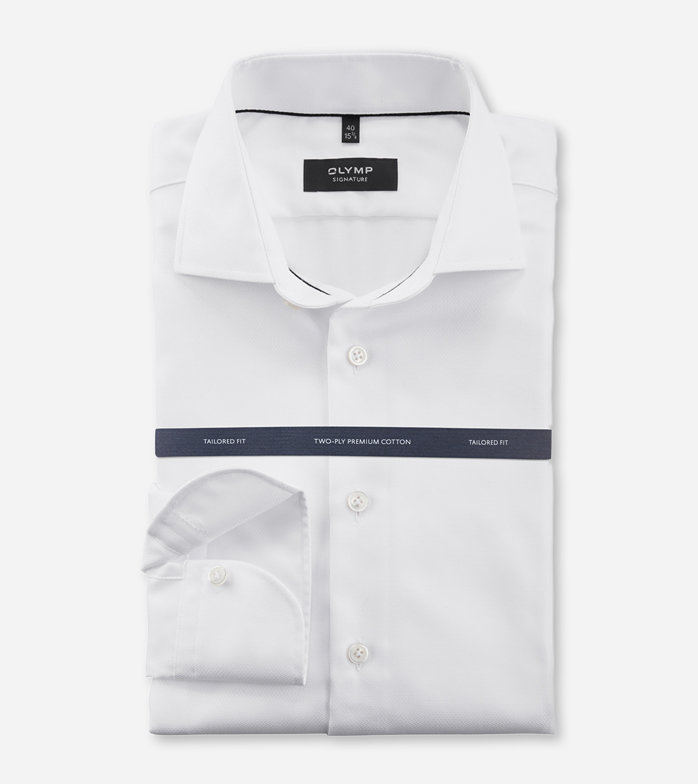 Oblymp SIGNATURE, Businesshemd, tailored fit, SIGNATURE Kent, Weiß Muttertagsangebot
