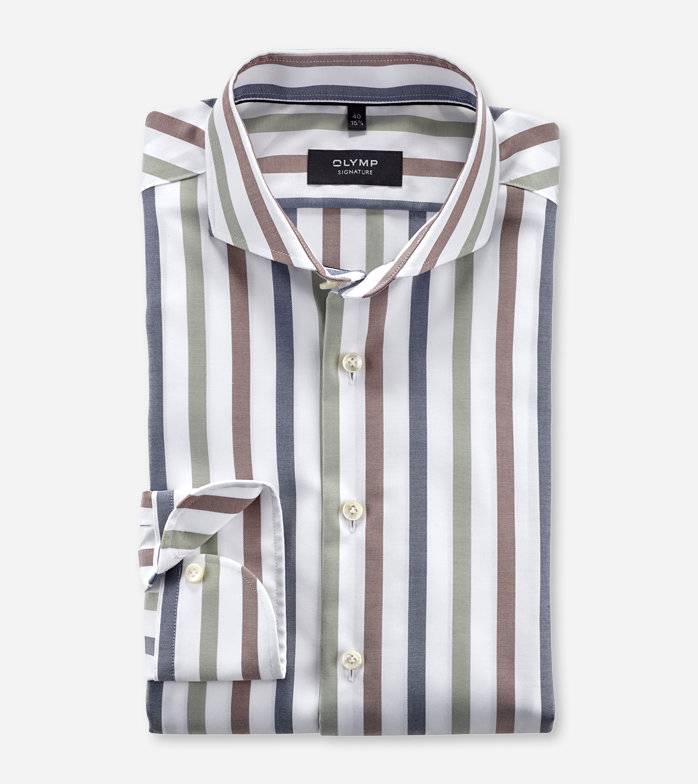 Oblymp SIGNATURE, Businesshemd, tailored fit, SIGNATURE Hai, Nachtblau Valentinstagsangebot