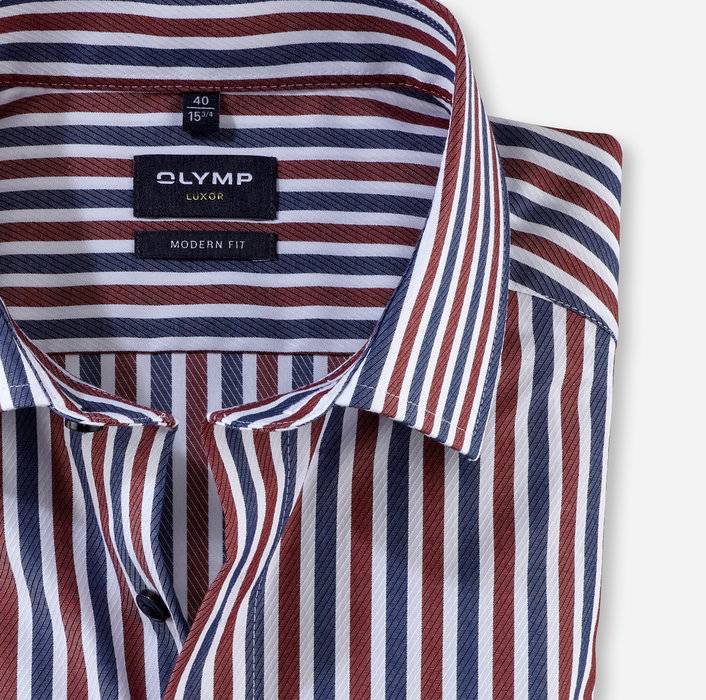 Oblymp Luxor, Businesshemd, modern fit, Global Kent, Dunkelrot Heißer Verkauf