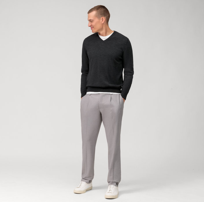 Oblymp Casual Strick, Pullover, Graphit Neueste Mode
