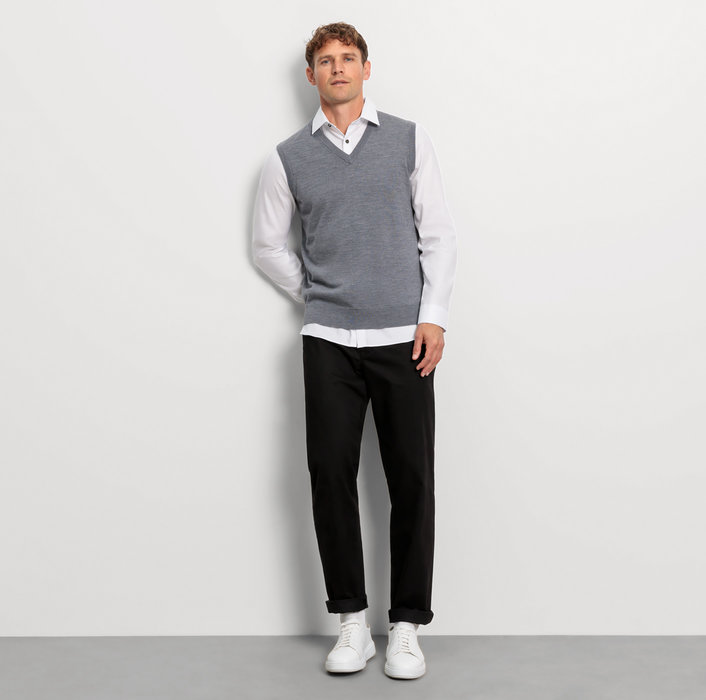 Oblymp Casual Strick, Pullunder, Silbergrau Zeitlich begrenztes Angebot
