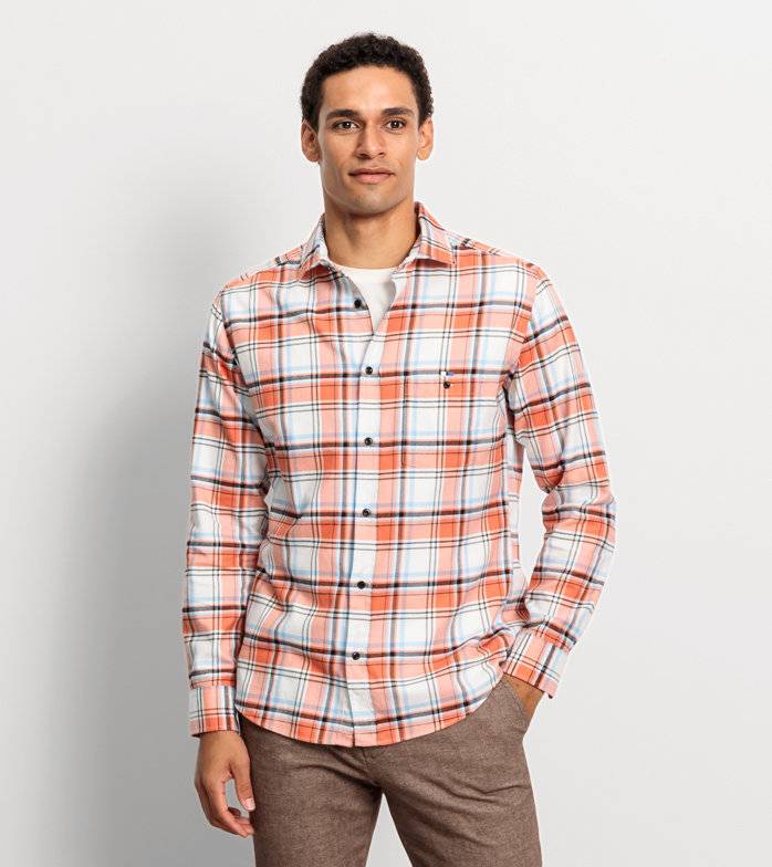 Oblymp Casual, Freizeithemd, regular fit, Kent, Ziegelrot Bis zu 65% Rabatt