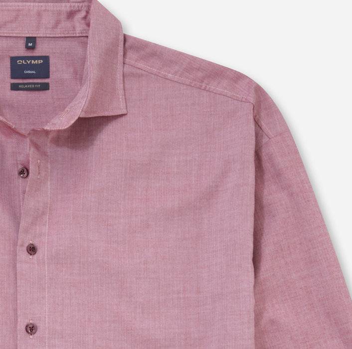 Oblymp Casual, Freizeithemd, relaxed fit, Rot Sonderangebot der Fabrik