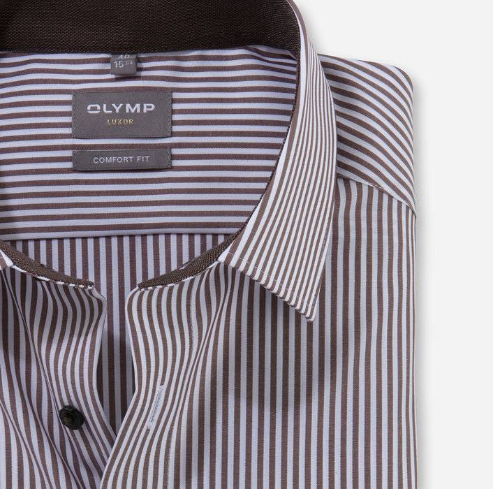 Oblymp Luxor, Businesshemd, comfort fit, New Kent, Braun Super Rabatt