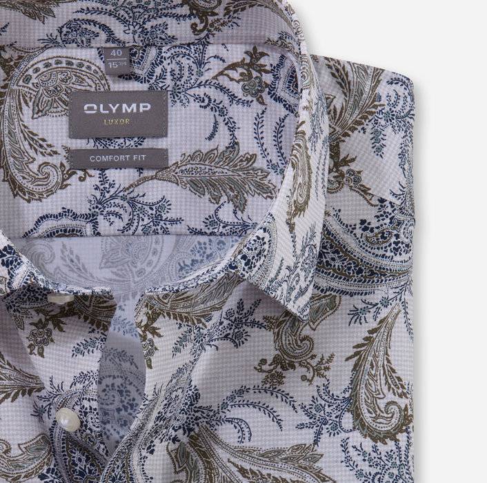Oblymp Luxor, Businesshemd, comfort fit, New Kent, Natur Clearance-Verkauf