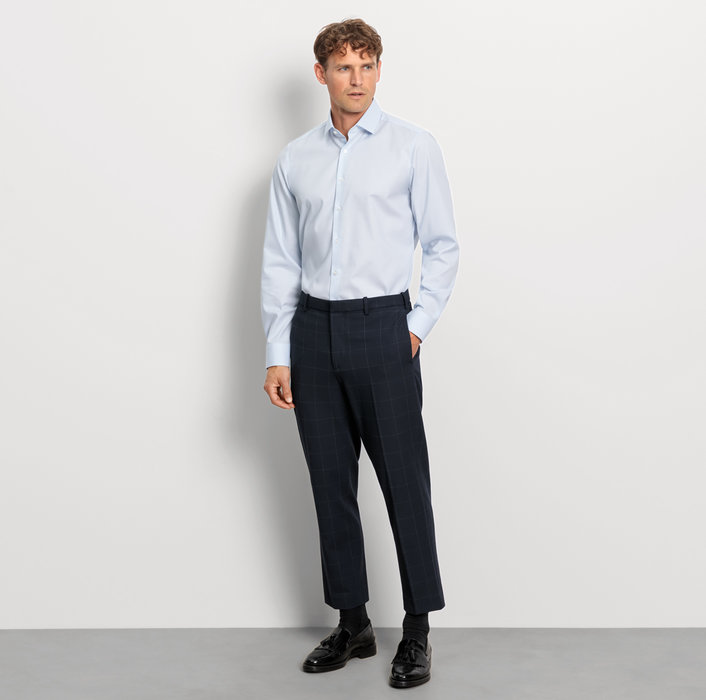 Oblymp Level Five, Businesshemd, body fit, Modern Kent, Bleu Im Verkauf