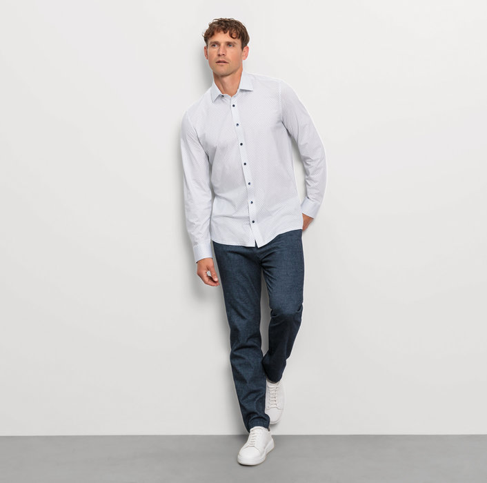 Oblymp Level Five 24/Seven, Businesshemd, body fit, New York Kent, Bleu im Angebot