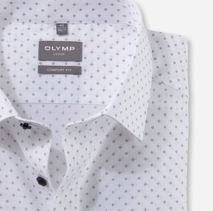 Oblymp Luxor, Businesshemd, comfort fit, New Kent, Weiß Fabrikverkauf